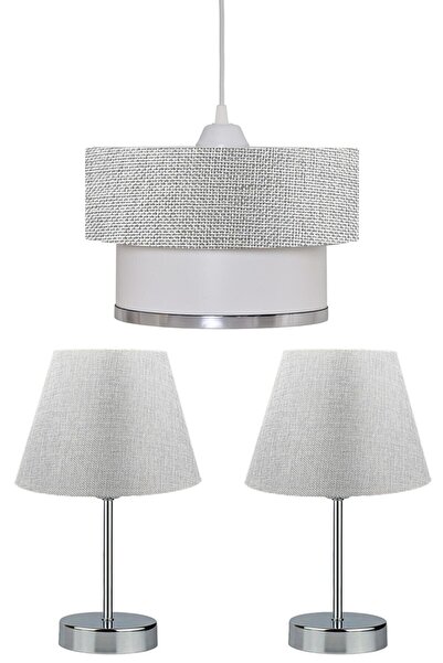 Emg DesiGn Set of 3 Chandelier and Nightstand Lampshade