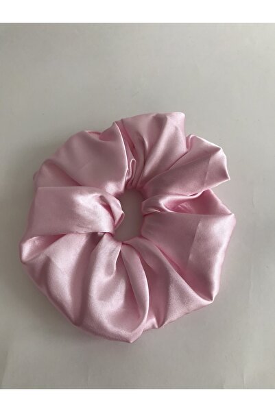 PratikDikisco Kadın Pudra Saten Scrunchie Simit Toka