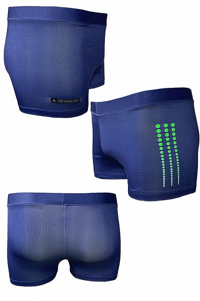 Fs Boy's Navy Blue Neon Green Drop Print Beach Sea Swimsuit