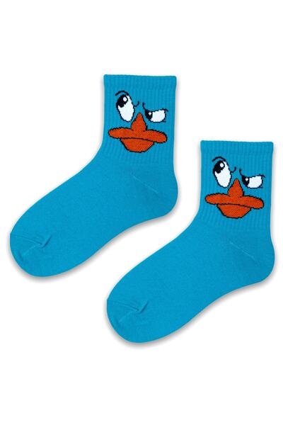 Esinti Men's Socks Socket Long Socks Women's Towel Colorful Patterned Socks 4 Pieces