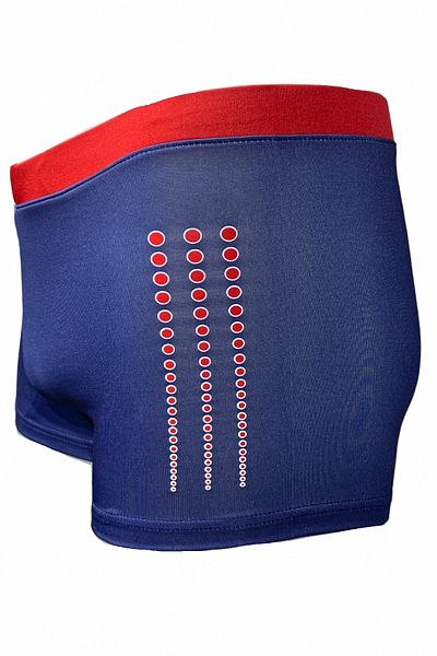 Fs Boy's Navy Blue Red Belt Beach Sea Swimsuit