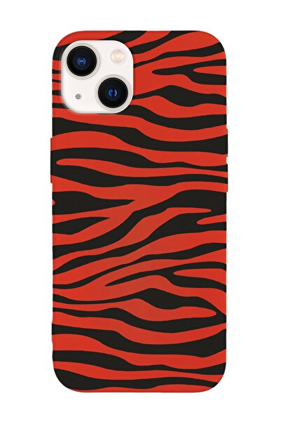 shoptocase Iphone 13 Uyumlu Yan Zebra Tasarımlı Lasman Telefon Kılıfı