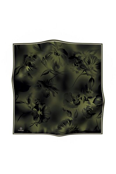 Vissona Γυναικείο Twill Μεταξωτό Κασκόλ Χακί