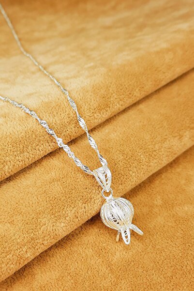 Güzel Gümüşçülük 925 Ayar Gümüş El Işi Midyat Telkari Model Kadın Kolye