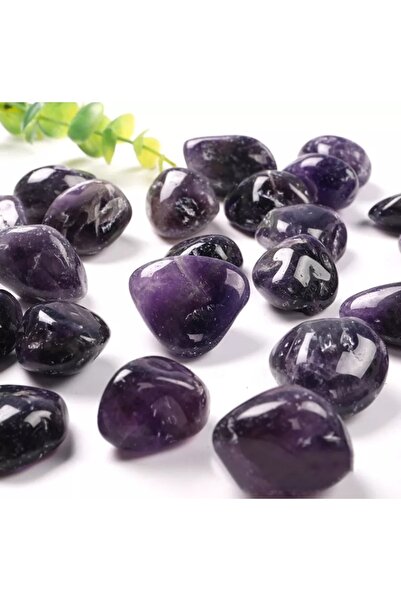 Snowygirl Ametist Koç Burcu Doğal Taşı Elde Tutmak Için 1 Adet 3-4 Cm Boyutunda