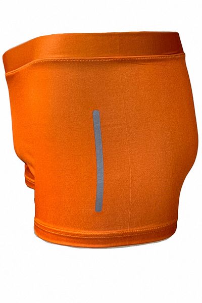 Fs Boy's Orange Gray Printed Beach Swimsuit