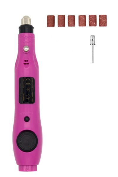 BEAUTY BOX COSMETIC Nail File Machine Permanent Nail Polish Remover Callus Cleaner Manicure Pedicure Prosthetic Nail Pink Color