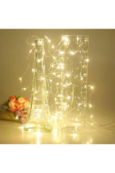 ORİJİNALDÜKKAN 3 Metre Pilli Peri Bakır Tel Gün Işığı Led Işık Dizeleri Ev Dekoratif Aydınlatma Organizasyon