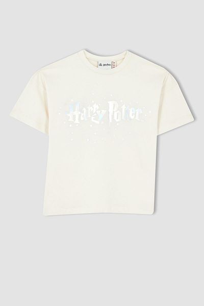 DeFacto Girl's Harry Potter Regular Fit Short Sleeve T-Shirt