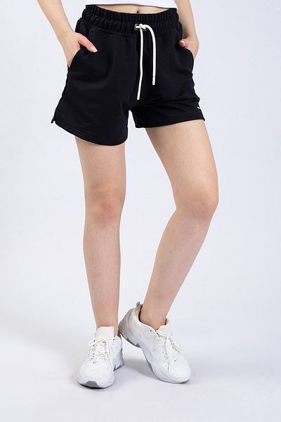 The Step Sports Pantaloni scurți negri cu două fire pentru femei