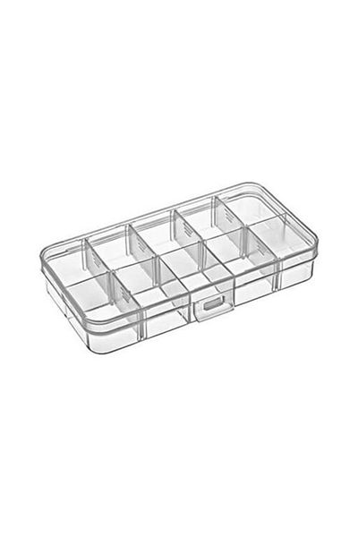 yiğit aksesuar 5 Pieces Transparent Bead Box with 10 Eyes