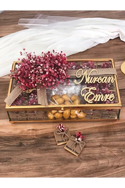 Denseden 60 Ad Cam Kutuda Kız Isteme Çikolatası,söz Çikolatası Nişan Çikolatası,