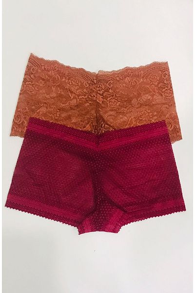 mendoza store Γυναικείο Δαντελένιο Σετ Εσωρούχων και Μπόξερ Μέγεθος S- M-l