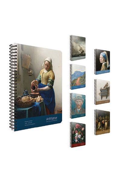 Gıpta دفتر ملاحظات بغطاء من الورق المقوى الحلزوني من Art Master مقاس 19x26 مربع