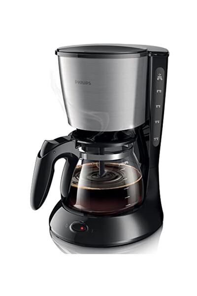 Philips Hd7462/20 Kahve Makinesi, Cam Sürahi, Siyah, Metal