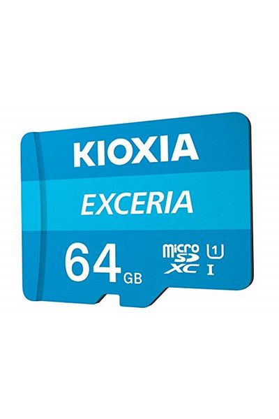 Kioxia بطاقة ذاكرة Sbl EXCERIA microSD سعة 64 جيجابايت، UHS1 R100 SBLShp 1064356