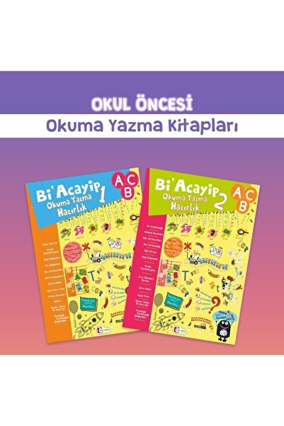 Mor Elma Yayıncılık Okul Öncesi Okuma Yazma Kitapları 2'li