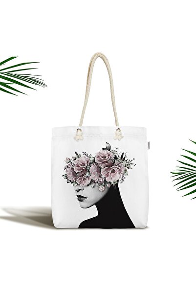Realhomes Сумка через плече з блискавкою та фігуркою жінки з трояндами