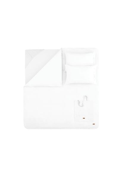 Yataş Optical White Double Ranforce Washable Duvet Cover Set