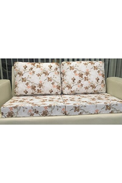 AYPETEKS Çiçekli Gelincik Desen Sırt Minderi / Koltuk Kırlenti / Kanepe Kırlent Kılıfı