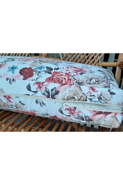 AYPETEKS Red Floral Back Cushion / Sofa Cushion / Sofa Cushion Cover