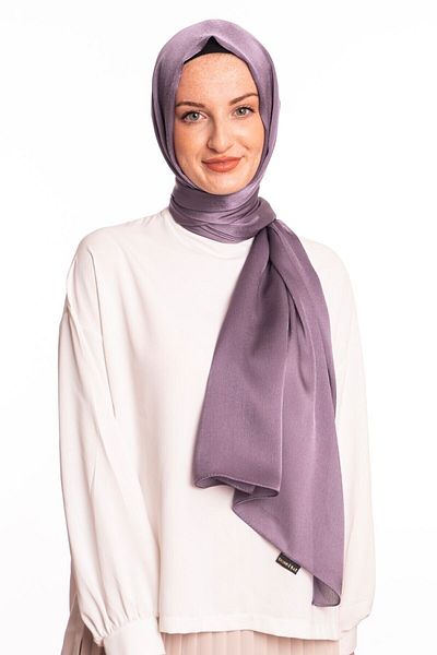 masalsu Women's Lavender Janjan Chiffon Shawl 75x185 cm