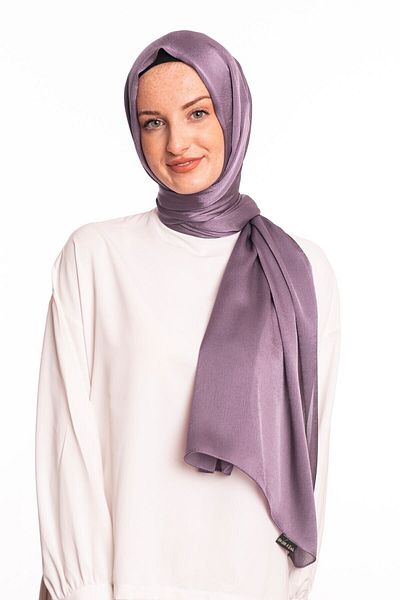 masalsu Women's Lavender Janjan Chiffon Shawl 75x185 cm