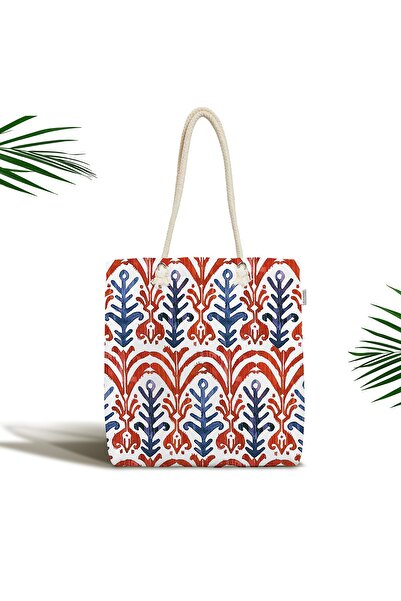 Realhomes Синьо-червона сумка через плече з декоративною блискавкою та дамась...