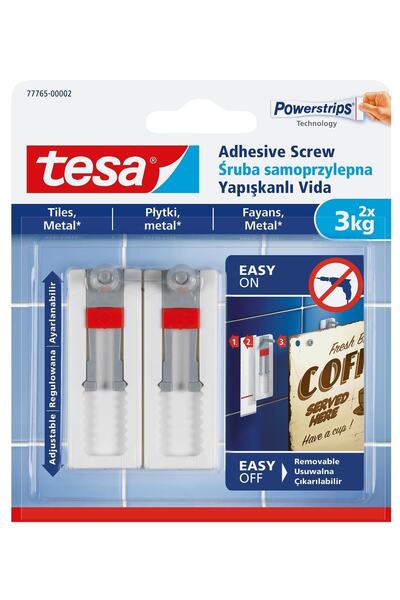 Tesa 77765 Fayans Ayarlanabilir Yapışkanlı Vida 2 Ad X 3 kg