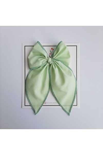 NEW BOWS BANDS Kız Çocuk Yeşil Büyük Fiyonk Toka