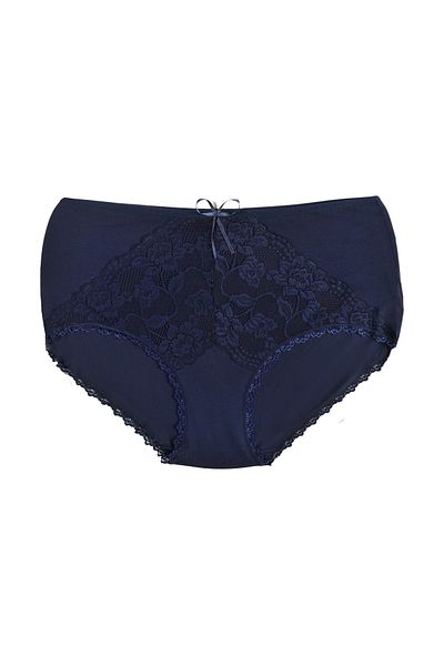 Zena Γυναικεία εσώρουχα 2 Πακέτα Ψηλόμεση Δαντέλα Λεπτομέρεια Βαμβακερά Plus Size