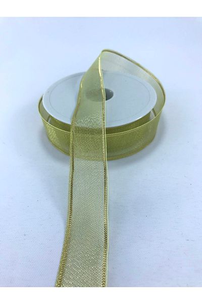Hobigram Panglică cu margine argintie aurie 5 metri Material de ambalare Panglică de ornamentare – Panglică, design elegant – K