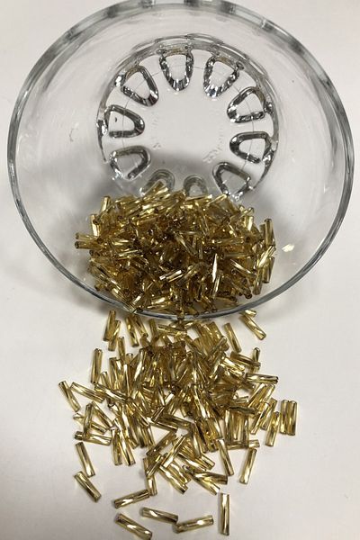Hobigram Sortiment de mărgele Jablonex galbene cu mărgele tubulare răsucite 50 g – mărgele, design elegant, accesoriu pentru femei – B