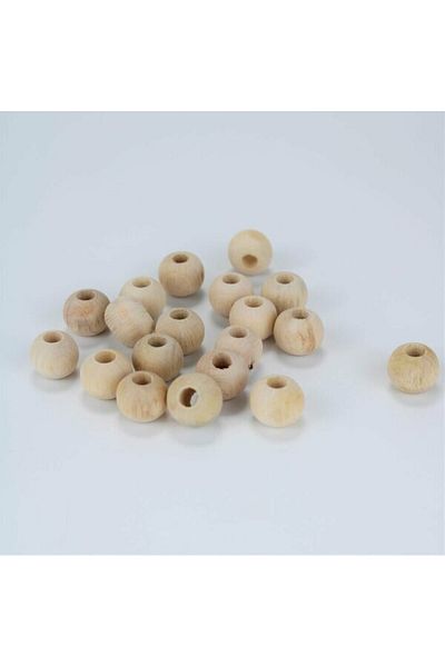 Hobigram Ακατέργαστες ξύλινες χάντρες 17 mm 1 πακέτο 100 γραμμάρια – Ειδικό σχέδιο, αξεσουάρ, ποιοτική παραγωγή, εντυπωσιακό στυλ
