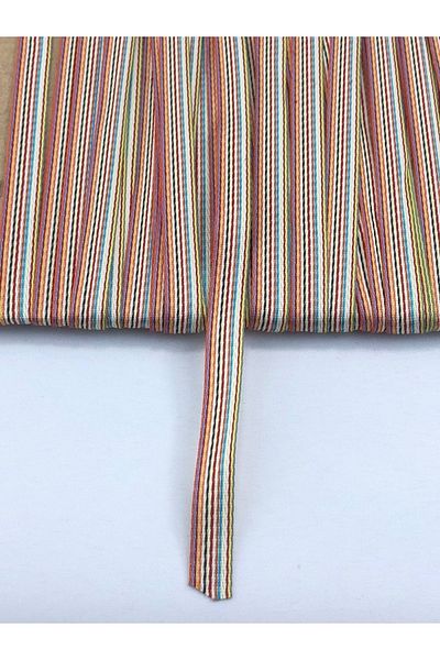 Hobigram Material de ornamentare cu margine decorativă colorată curcubeu Material de ambalare – Panglică decorativă