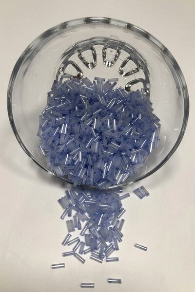 Hobigram Mărgele tubulare de culoare albastră