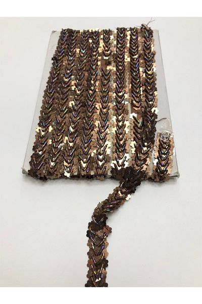 Hobigram Κεντημένη κορδέλα με χάντρες 2 cm-bıs-1005 – Διακοσμητική κορδέλα