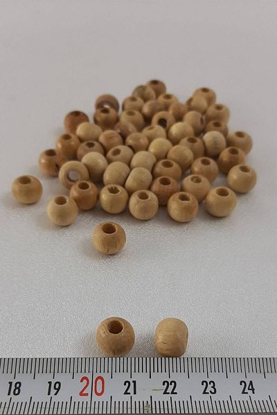 Hobigram Βερνικωμένες φυσικές ξύλινες χάντρες 7 mm – Ειδικό σχέδιο, αξεσουάρ, ποιοτική παραγωγή, εντυπωσιακό στυλ – χάντρες