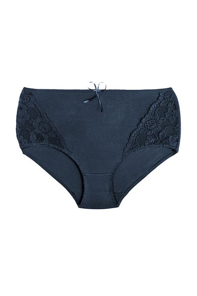 Zena Chiloți de damă, 5 bucăți, talie înaltă, din bumbac cu dantelă