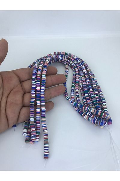 Hobigram Σκούρο μπλε πολύχρωμες χάντρες από ζύμη Fimo – Προσαρμοσμένο σχέδιο, αξεσουάρ, ποιοτική παραγωγή, λαμπερό στυλ – Β