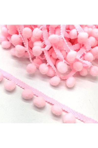 Hobigram Το Pink Pompom Ribbon είναι η τιμή για 5 μέτρα – Διακοσμητική κορδέλα, κομψό σχέδιο, γυναικείο αξεσουάρ – Διακοσμητικό κομμάτι
