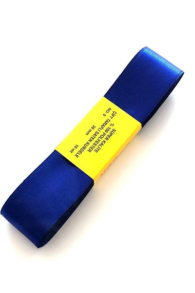 Hobigram Saks Blue Satin Ribbon 3 cm 5 Yards – Κορδέλα, Κομψό Σχέδιο, Γυναικείο Αξεσουάρ – Κορδέλα