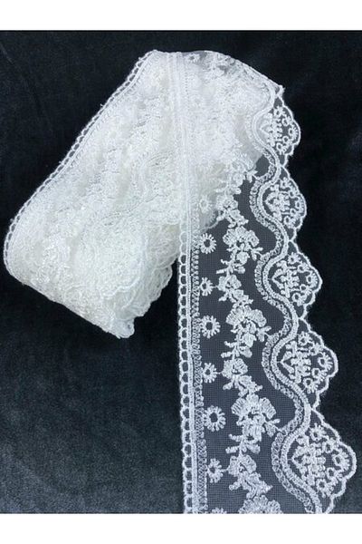 Hobigram White Guipure Lace Model 104 – Special Design, Accessory, Quality Production, Eye-Catching Style
