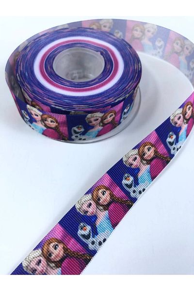 Hobigram Πολύχρωμη κορδέλα Grosgrain με φιγούρα Elsa – Ειδικό σχέδιο, αξεσουάρ, ποιοτική παραγωγή, λαμπερό στυλ – Kur