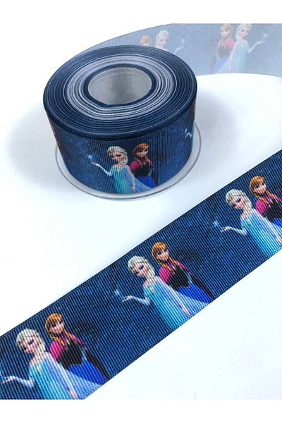 Hobigram Panglică Grosgrain Figurată Anna Elsa 4 Cm Lățime – Panglică, Design Elegant, Accesoriu pentru Femei