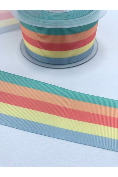 Hobigram Πολύχρωμη πολύχρωμη κορδέλα Grosgrain – Προσαρμοσμένο σχέδιο, αξεσουάρ, ποιοτική παραγωγή, εντυπωσιακό στυλ
