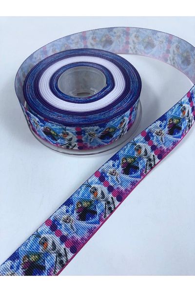 Hobigram Panglică Grosgrain Colorată Anna Elsa Figured – Panglică, Design Elegant, Accesoriu pentru Femei – Panglică