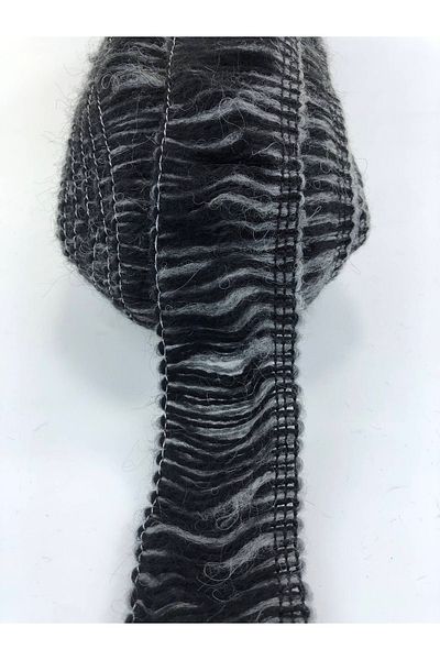 Hobigram Γκρι Μαύρη Λεπτομερής Φούντα Orlon Fringe Ribbon – Ειδικό Σχέδιο, Αξεσουάρ, Ποιοτική Παραγωγή, Εντυπωσιακό Sti