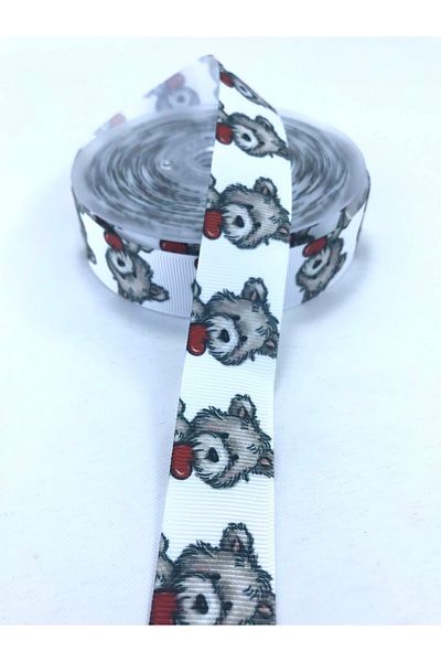 Hobigram Cute Dog Pattern Grosgrain Κορδέλα – Προσαρμοσμένο σχέδιο, Αξεσουάρ, Ποιοτική Παραγωγή, Εντυπωσιακό Στυλ – K