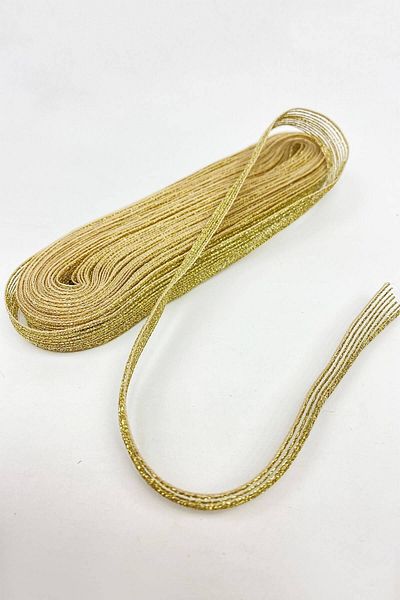 Hobigram Χρυσή κίτρινη γκλίτερ κορδέλα 5 μέτρα για στολίδι συσκευασίας Στολίδι άκρης – Διακοσμητική κορδέλα, κομψό σχέδιο